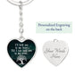 "I'll Hold You In My Heart" Heart Keychain