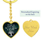 "I'll Hold You In My Heart" Heart Keychain