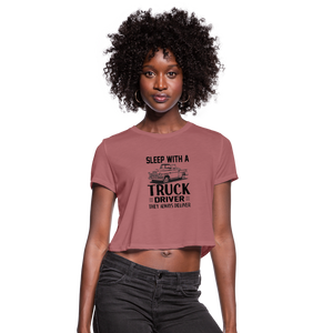 Customizable Women's Cropped T-Shirt - mauve  
