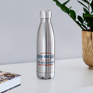 Customizable Insulated Stainless Steel Water Bottle - silver  