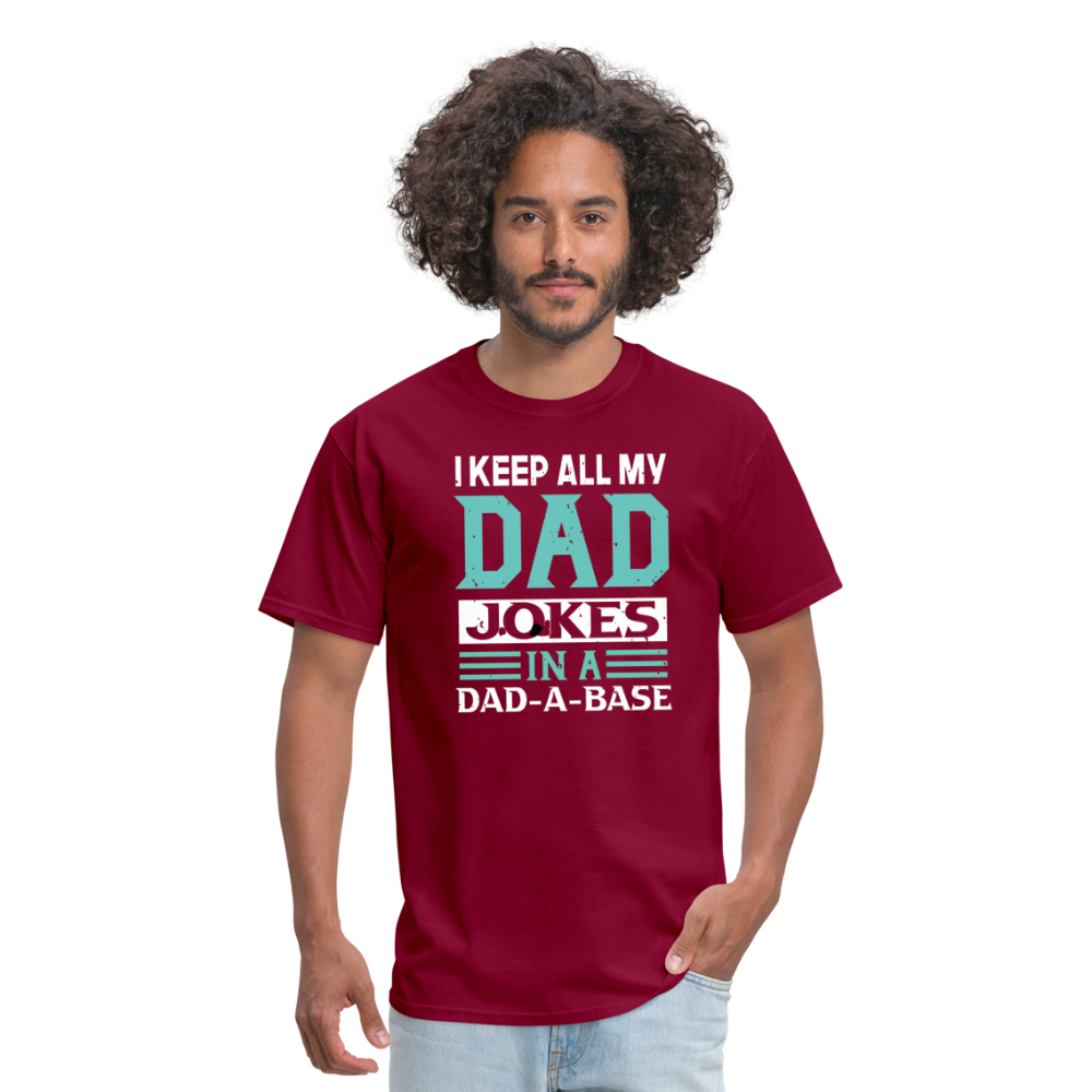 Father's Day Funny "Dad Jokes" Unisex Classic T-Shirt - burgundy