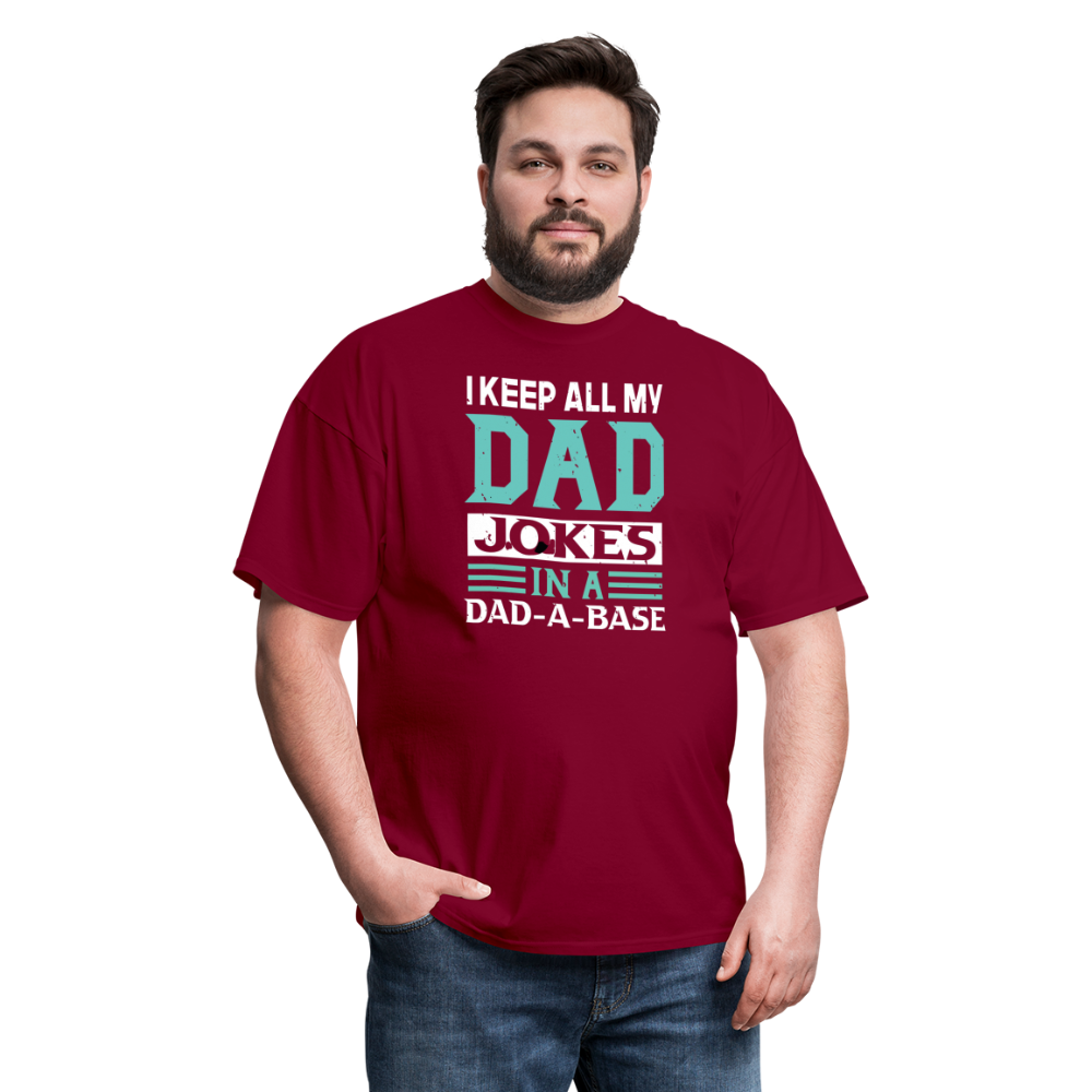 Father's Day Funny "Dad Jokes" Unisex Classic T-Shirt - burgundy