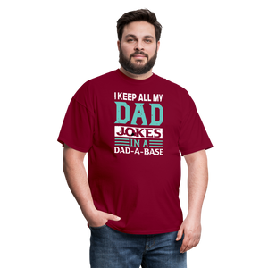 Father's Day Funny "Dad Jokes" Unisex Classic T-Shirt - burgundy  