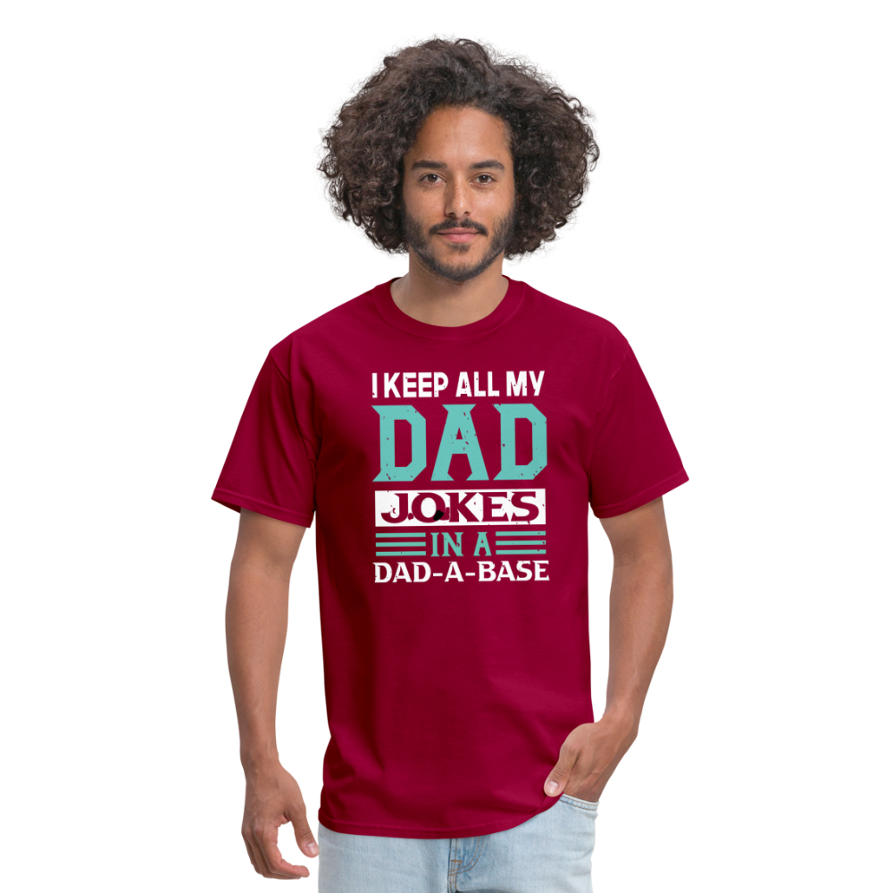 Father's Day Funny "Dad Jokes" Unisex Classic T-Shirt - dark red