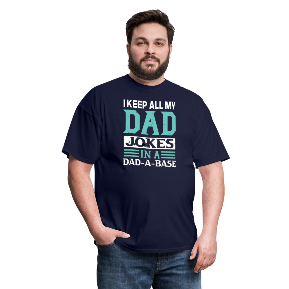 Father's Day Funny "Dad Jokes" Unisex Classic T-Shirt - navy