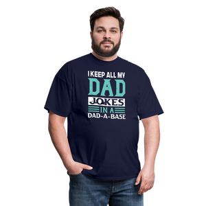 Father's Day Funny "Dad Jokes" Unisex Classic T-Shirt - navy  