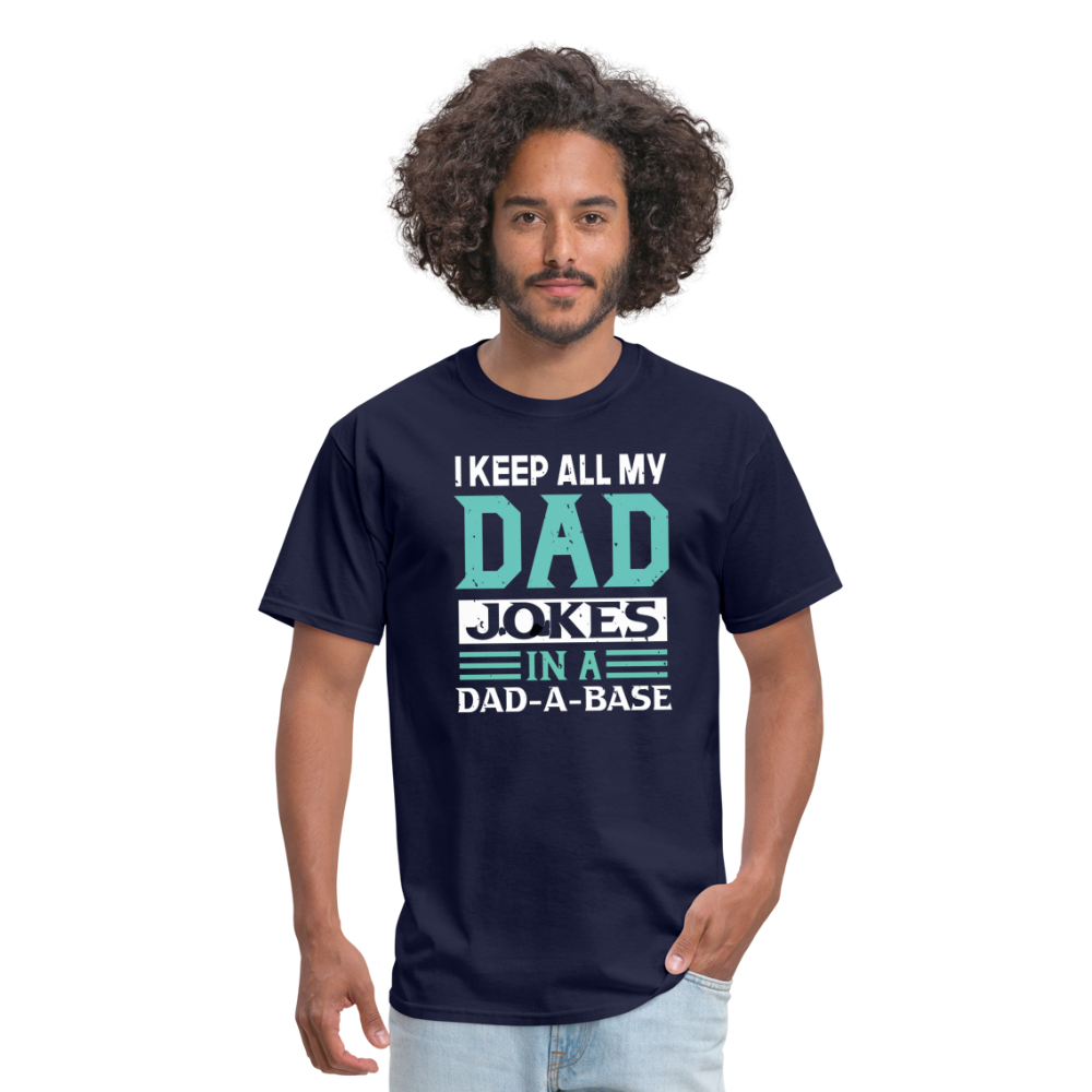 Father's Day Funny "Dad Jokes" Unisex Classic T-Shirt - navy