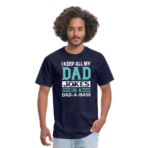 Father's Day Funny "Dad Jokes" Unisex Classic T-Shirt - navy  