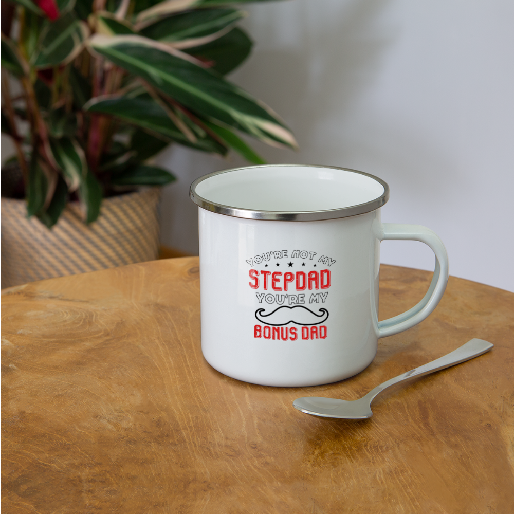 Father's Day "You're Not My Stepdad, You're My Bonus Dad" Camper Mug - white