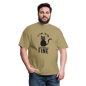 It's Fine I'm Fine Everything is Fine Unisex Classic T-Shirt - khaki  