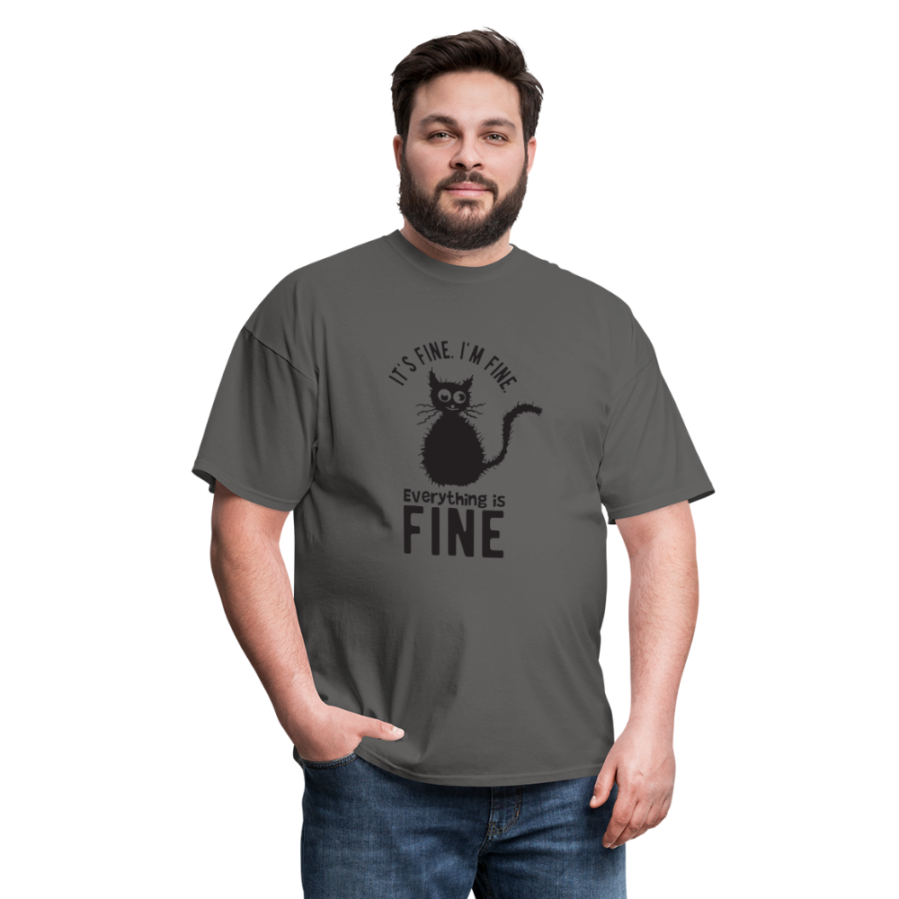 It's Fine I'm Fine Everything is Fine Unisex Classic T-Shirt - charcoal