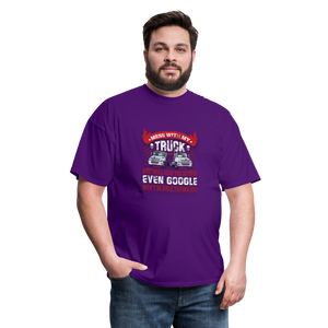 Mess with my Truck Unisex Classic T-Shirt - purple  