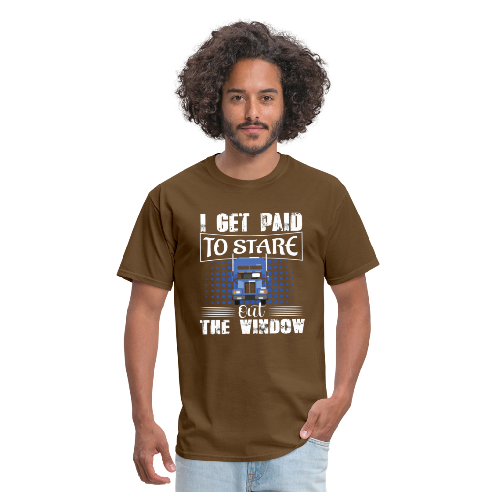 I Get Paid To Stare Out The Window Unisex Classic T-Shirt - brown