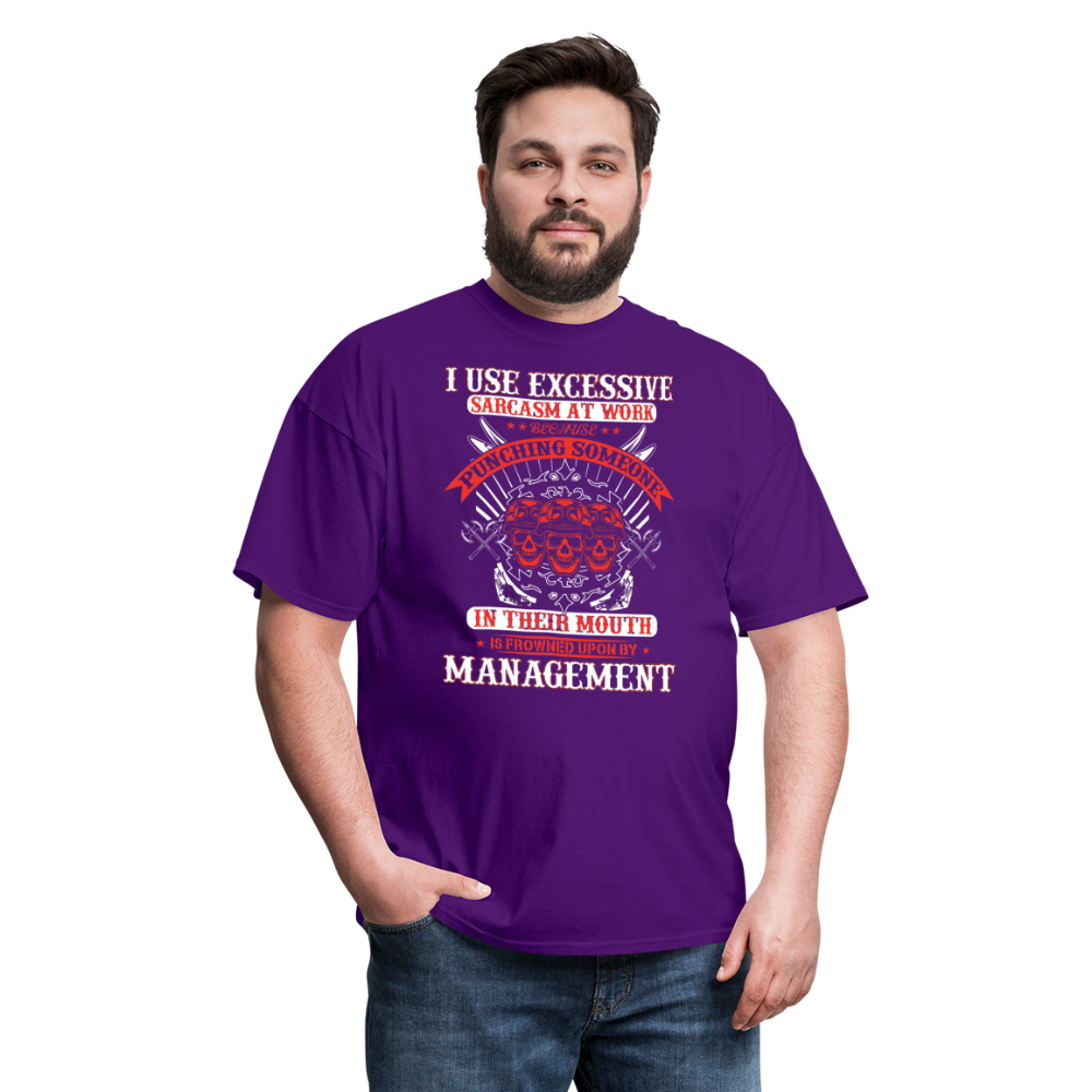 "I Use Excessive Sarcasm at Work" Unisex Classic T-Shirt - purple