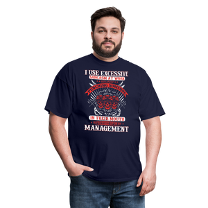 "I Use Excessive Sarcasm at Work" Unisex Classic T-Shirt - navy  