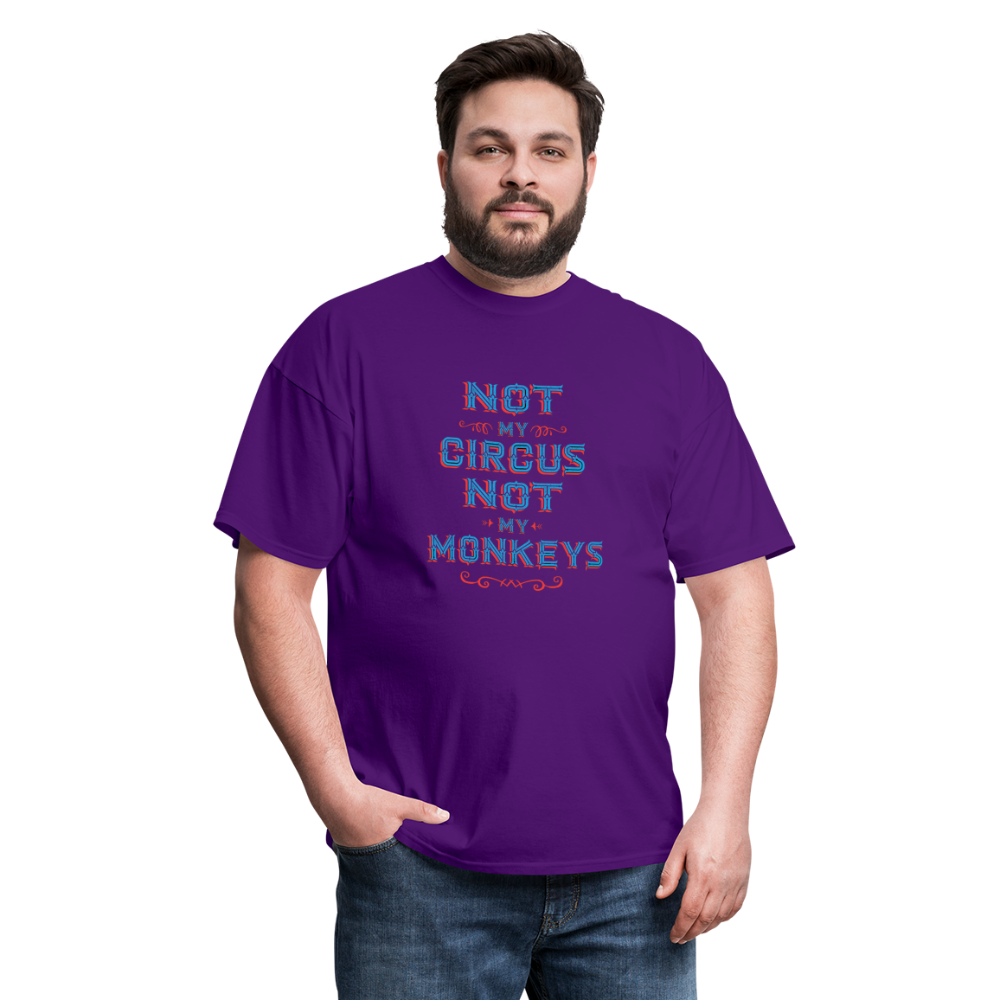"Not My Circus Not My Monkeys" Unisex Classic T-Shirt - purple