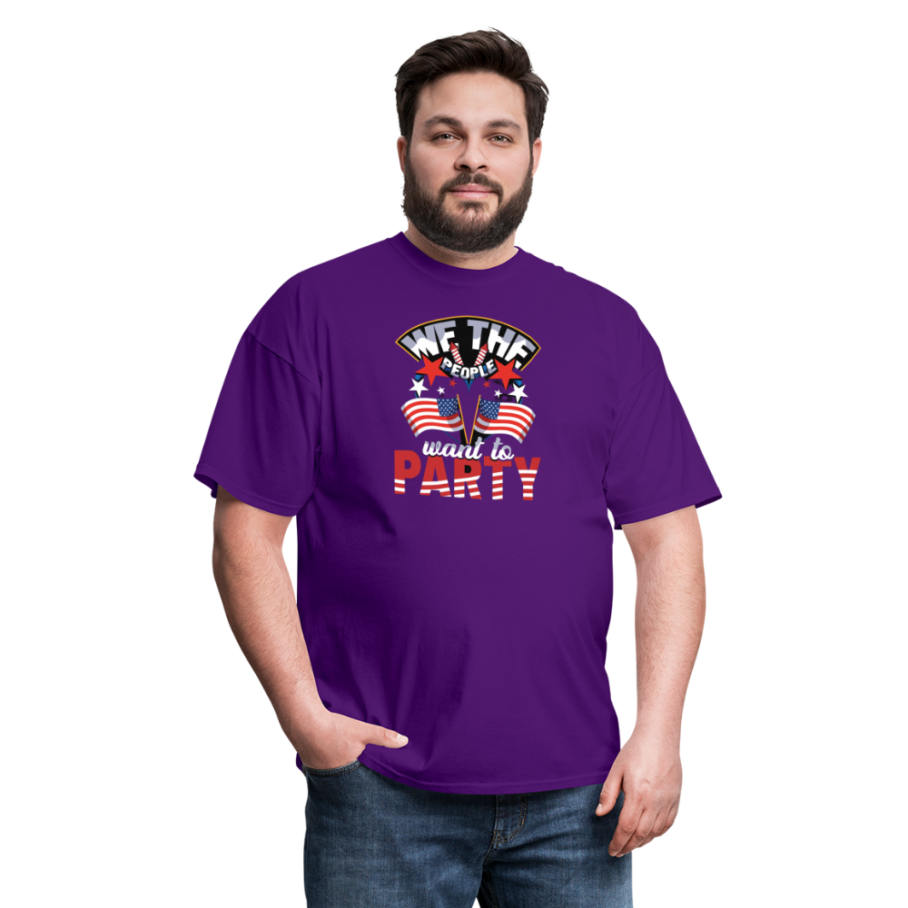 "We The People Want To Party" Unisex Classic T-Shirt - purple