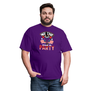 "We The People Want To Party" Unisex Classic T-Shirt - purple  