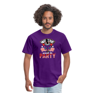 "We The People Want To Party" Unisex Classic T-Shirt - purple  