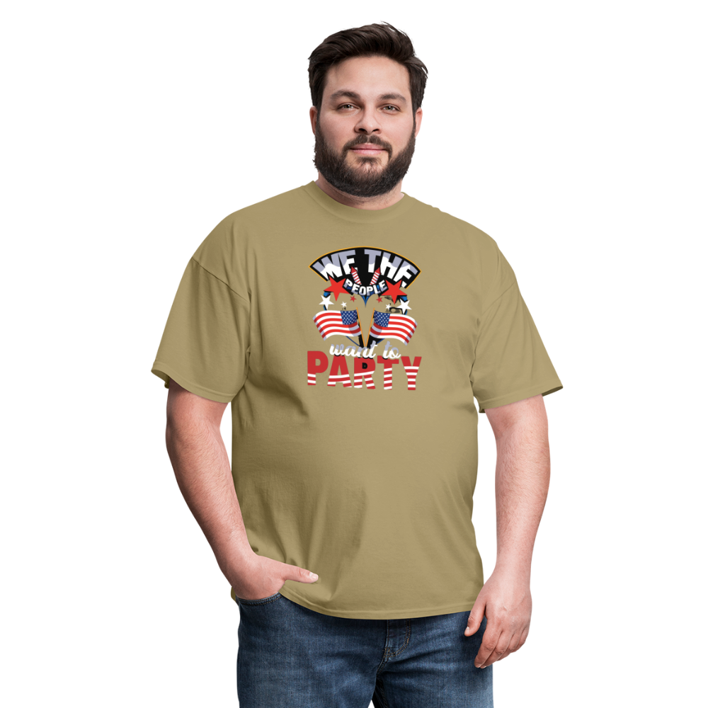 "We The People Want To Party" Unisex Classic T-Shirt - khaki