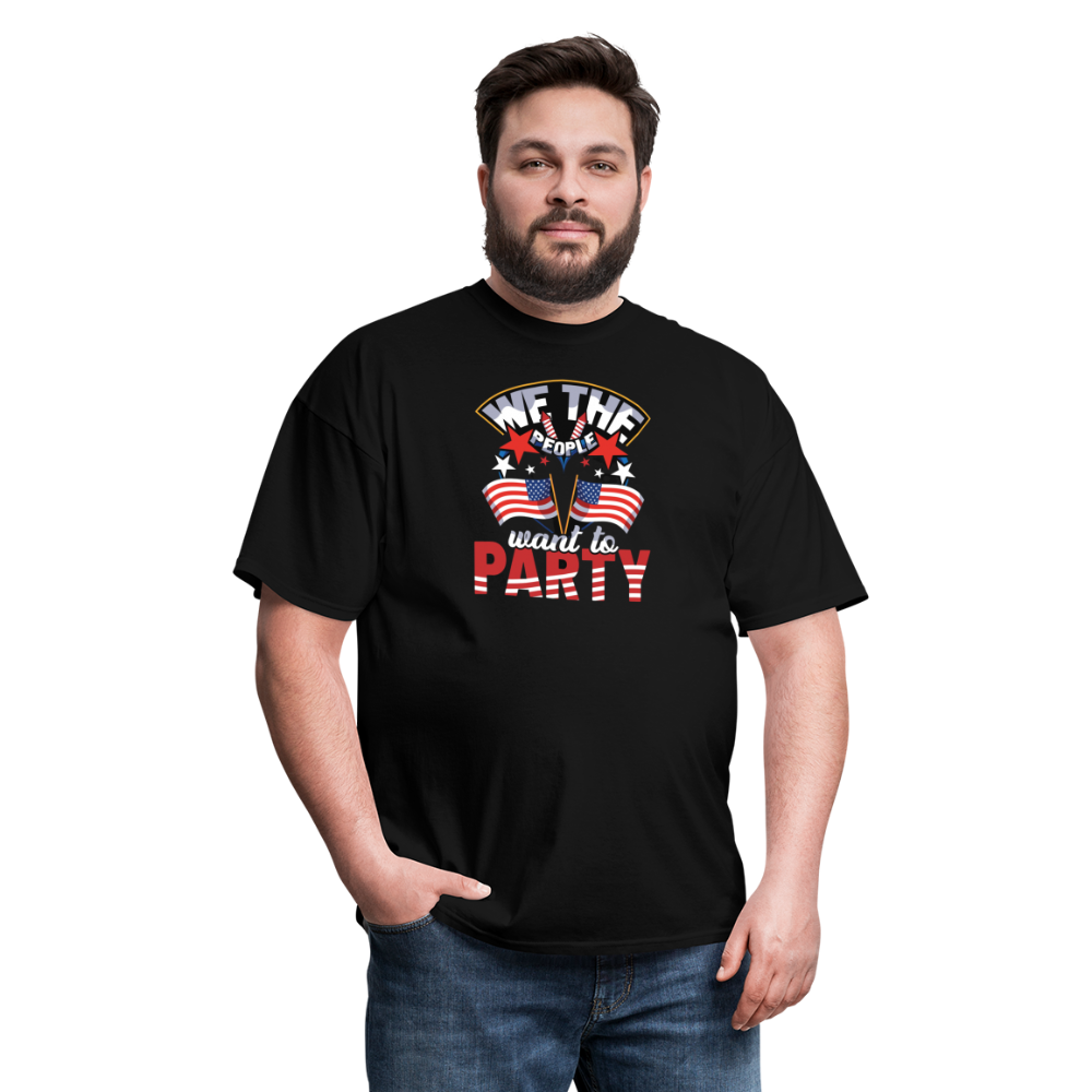 "We The People Want To Party" Unisex Classic T-Shirt - black