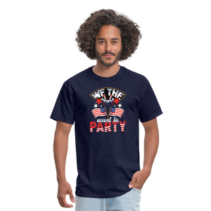 "We The People Want To Party" Unisex Classic T-Shirt - navy  