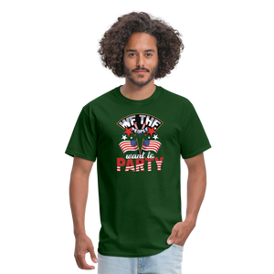 "We The People Want To Party" Unisex Classic T-Shirt - forest green  