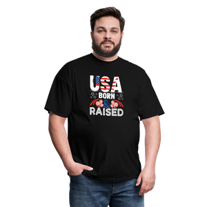 "USA Born And Raised" Unisex Classic T-Shirt - black  