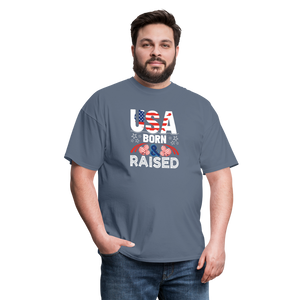 "USA Born And Raised" Unisex Classic T-Shirt - denim  