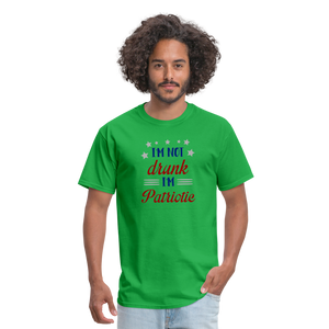 "I'm Not Drunk I'm Patriotic" Unisex Classic T-Shirt - bright green  