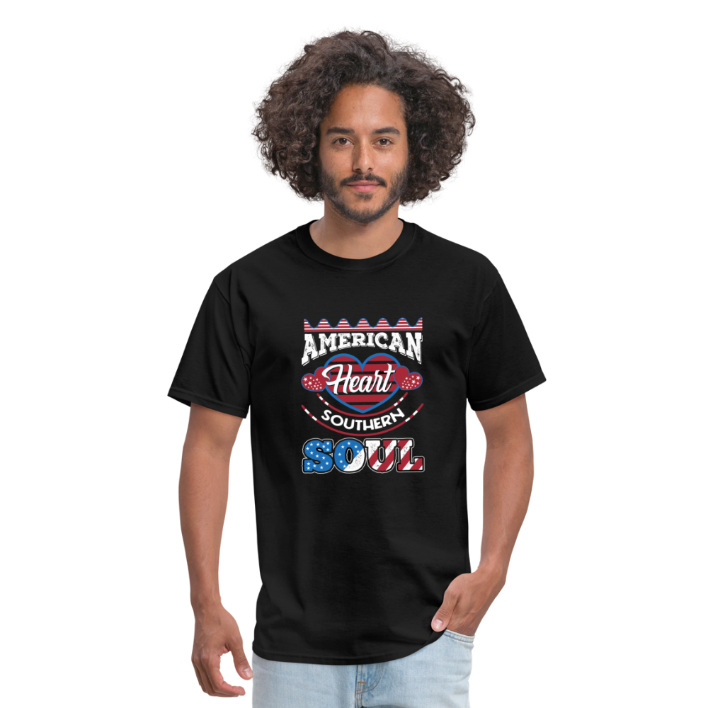 "American Heart Southern Soul " Unisex Classic T-Shirt - black