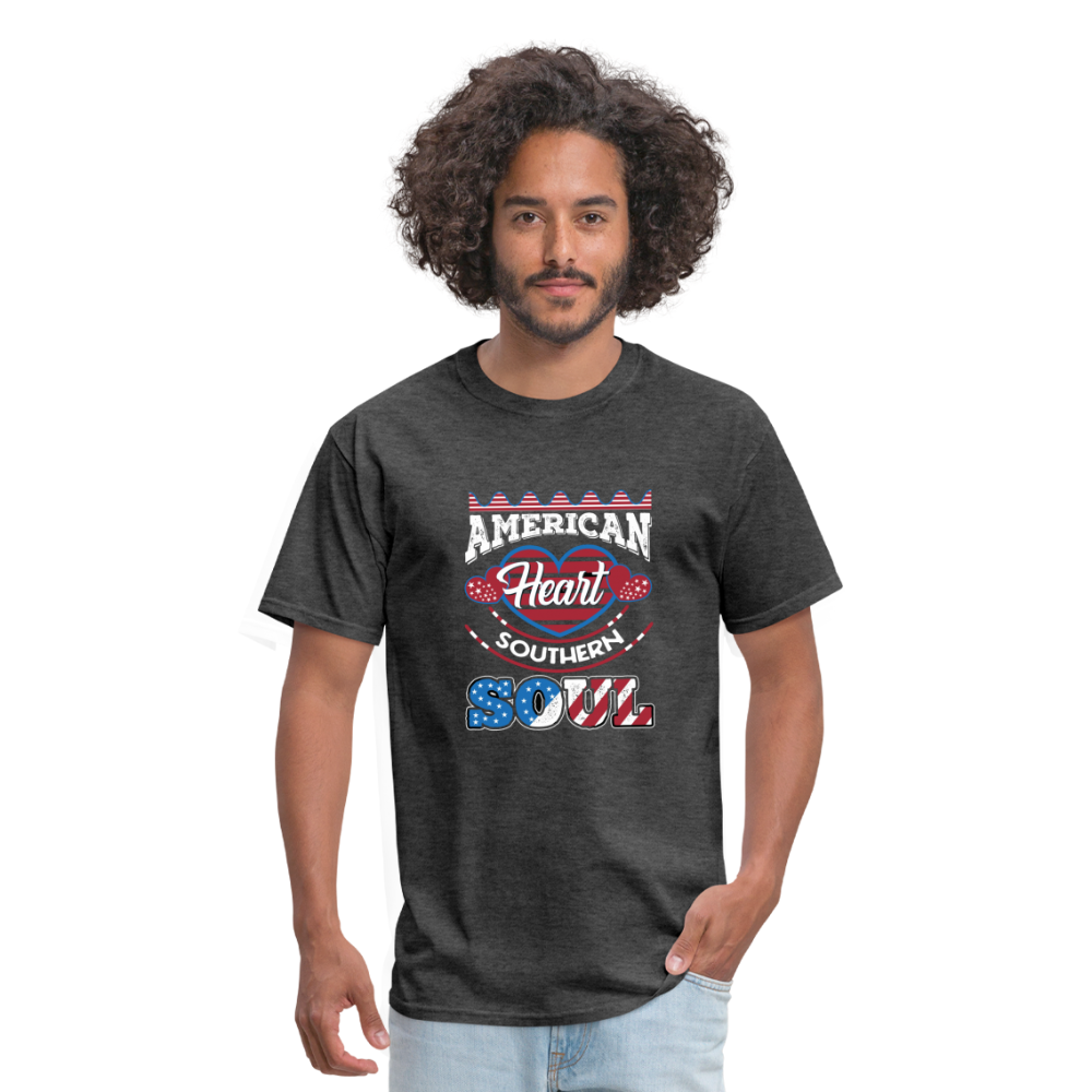 "American Heart Southern Soul " Unisex Classic T-Shirt - heather black