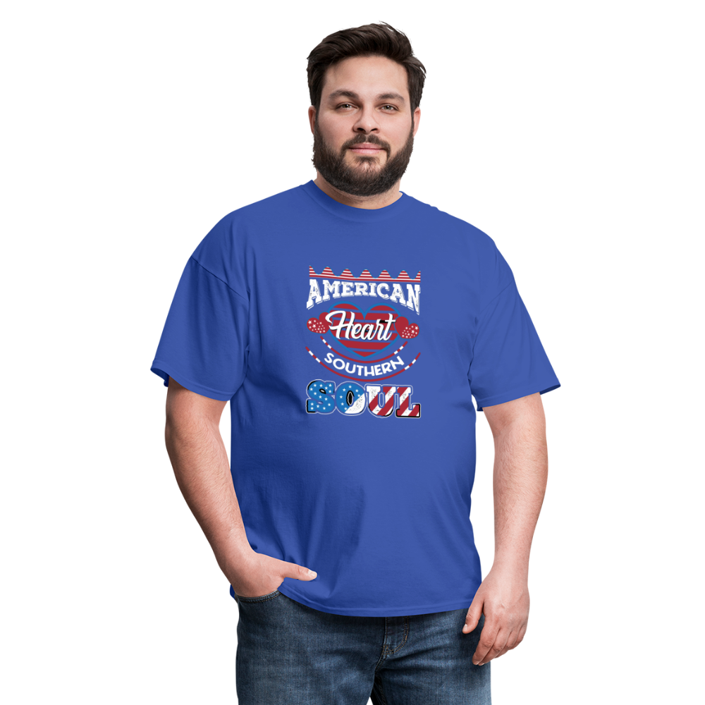 "American Heart Southern Soul " Unisex Classic T-Shirt - royal blue