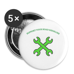 Support CC Buttons small 1'' (5-pack) - white  