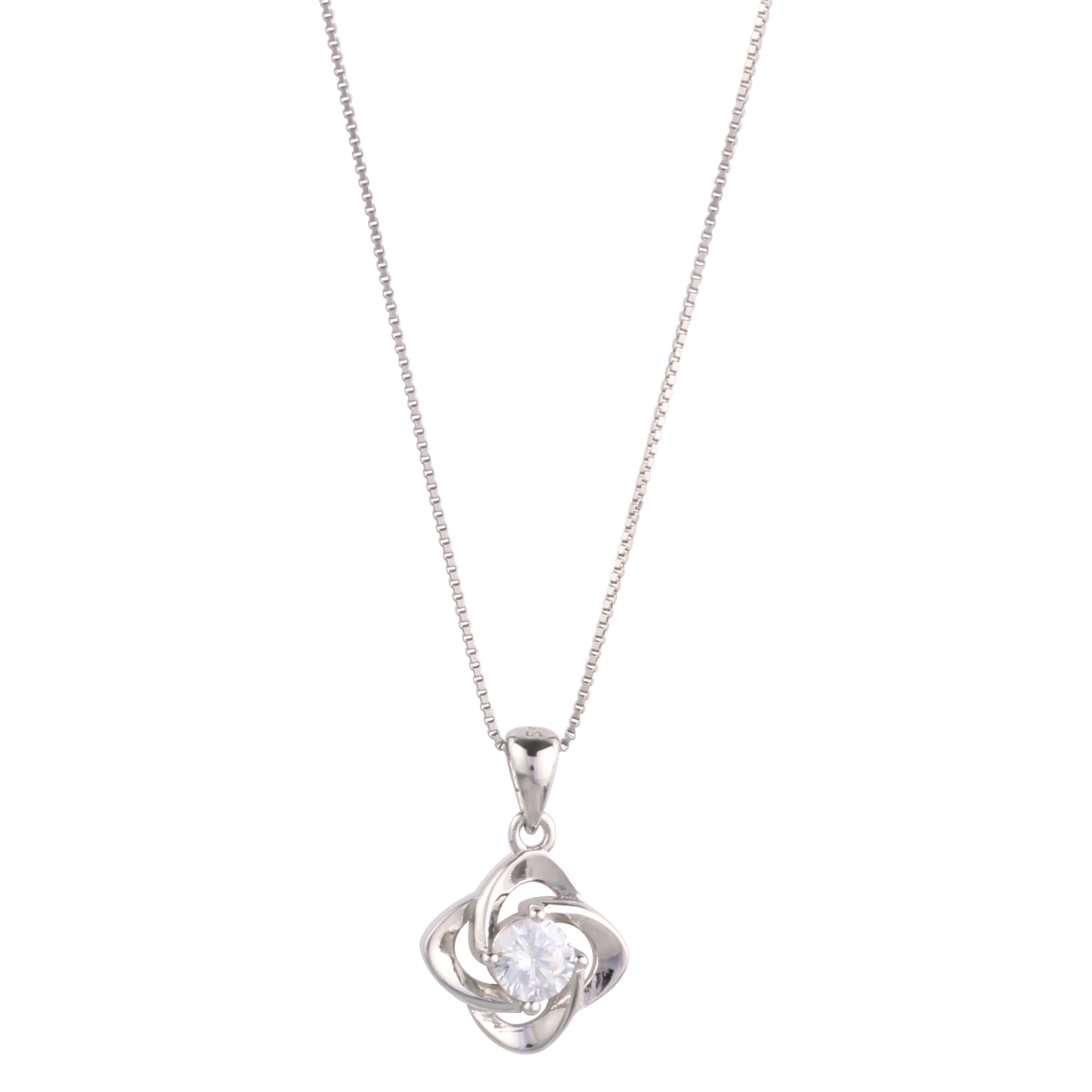 Sterling Silver Love Knot "You Are My Angel" Daughter Pendant Necklace