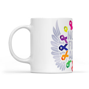 No One Fights Alone Cancer Support White Edge-to-Edge Mug  