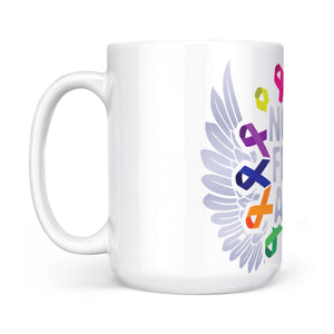 No One Fights Alone Cancer Support White Edge-to-Edge Mug  