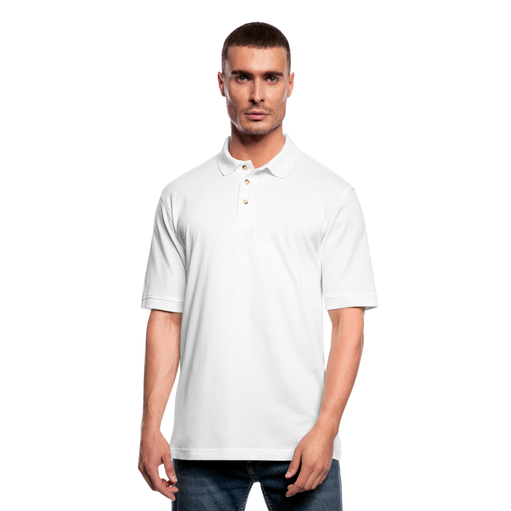Customizable Men's Pique Polo Shirt - white