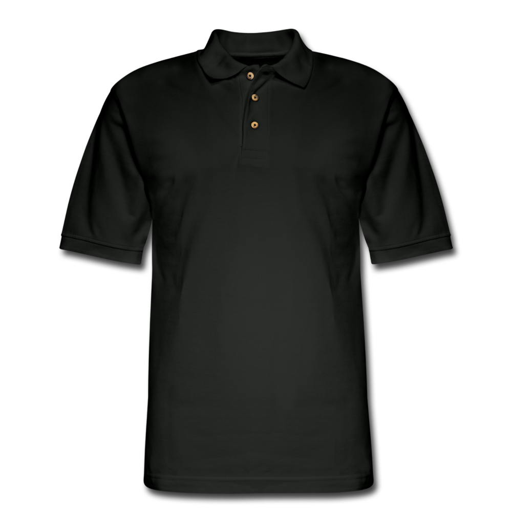 Customizable Men's Pique Polo Shirt - black