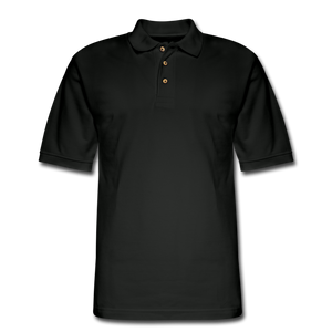 Customizable Men's Pique Polo Shirt - black  