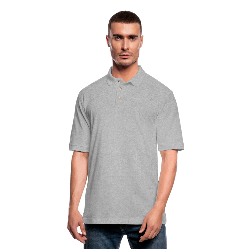 Customizable Men's Pique Polo Shirt - heather gray