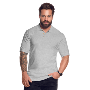 Customizable Men's Pique Polo Shirt - heather gray  