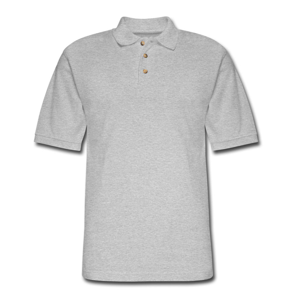 Customizable Men's Pique Polo Shirt - heather gray