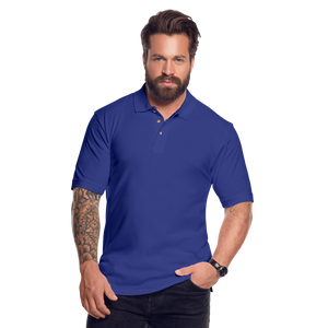 Customizable Men's Pique Polo Shirt - royal blue  